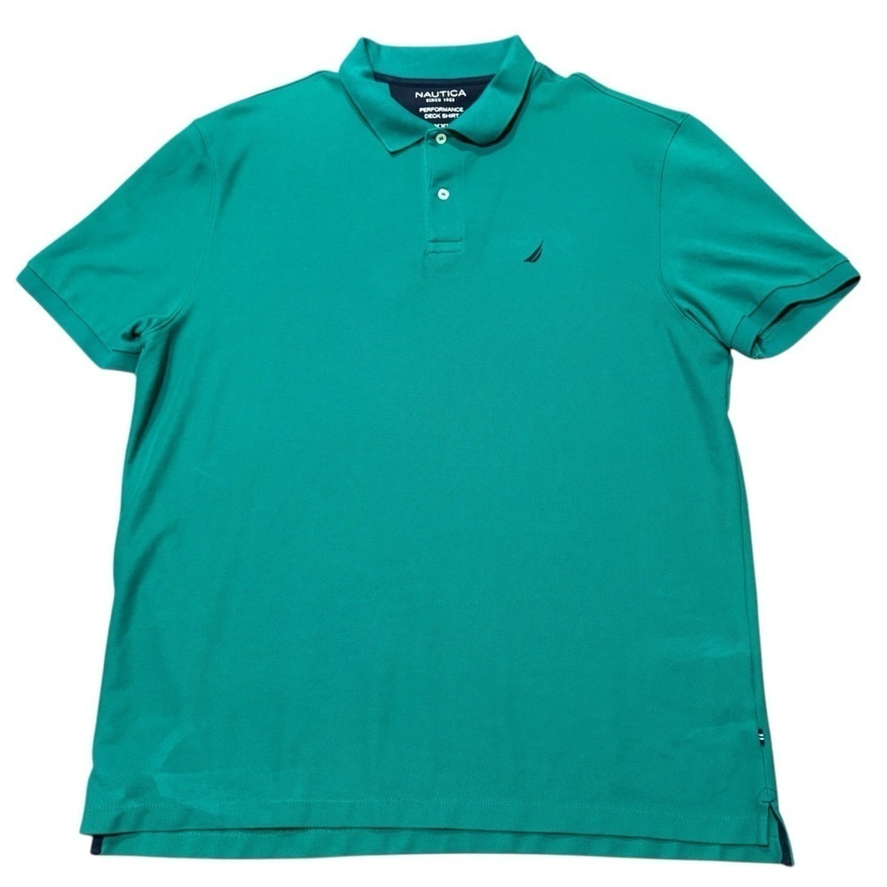 Nautica short sleeve performance deck polo shirt emerald green Size XXL